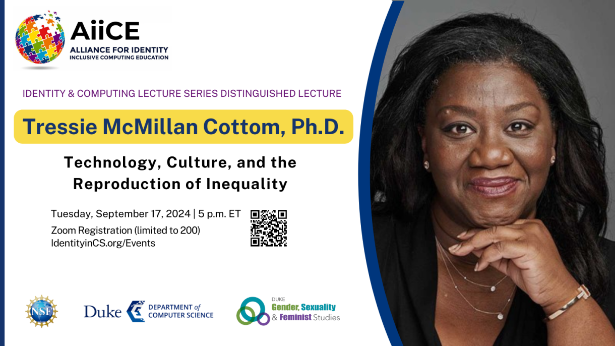 Identity and Computing Lecture Series: Tressie McMillan Cottom, Ph.D..